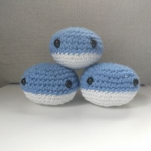 Plush blue whale, Stress toy, Child safety toy.